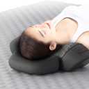 Cervical Neck Pillow Massager with Heat Therapy, Memory Foam, 3-in-1 Traction Device for Neck Pain Relief, Gray