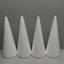 Juvale Foam Cone Pack - 4-Pack, 4.5 x 13.5 in, White - Cone-Shaped Floral Foam - DIY Craft Projects, Craft Supplies & Floral Arrangements