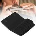 Harmonica Carry Case - Portable 7-Holder Storage Bag with Soft Internal Slots for Harmonicas and Accessories