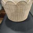 13" Top X 16" Bottom X 11.2" High X 12" Slant, Large Scalloped Lamp Shade, Tropical Lampshade,Rattan Lamp Shade, Wicker Seagrass Lamp Shades for Table Lamp (Large-13" Top X 16" Bottom X 11.2" High)