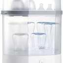 Chicco 3-in-1 Modular Electric Steam Sterilizer for Baby Bottles, Feeding Accessories, and More | Eliminates 99.9% of Germs | 3 Configurations | Automatic Shut-Off and Quiet Operation