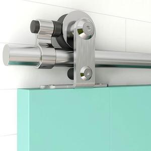 TSMST 5FT Sliding Barn Door Hardware Kit, Top Mount Stainless Steel Heavy Duty Sturdy Barn Door Track for Single Wood Door, Slide Smoothly Quietly (T Style)