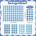 Blue Gingham Napkins Disposable Rectangle: 100PCS Checkered Paper 15.7x11.8 Inch for Dinner Party