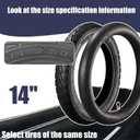 14x2.50 Bike Tire Set, 14x2.50 64-254 Inner and Outer Tires, 2.50-10 Dirt Bike Tire Street Neumtico, 60/100-10 Thickened Tires, 36 P.S.I. Max Load 330 Lbs 45 P.S.I