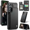 MRRSIWEI for Samsung Galaxy S25 Wallet Case with Card Holder,[Magnetic Clasp Folio Cover] with Kickstand Shockproof Women Men Case Cover for Samsung S25.Clasp Black