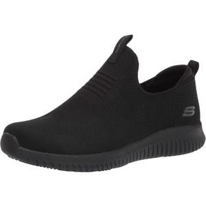 Skechers Women's Work Relaxed Fit Ultra Flex SR Slip Resistant Sneaker (7.5, Black)