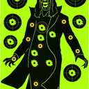 4 x Shooting Targets - 12x18 Inch Large Silhouette Paper Targets for Indoor/Outdoor Rifle, Pistol, Gun Practice