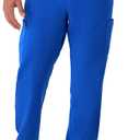 Hanes Mens Scrubs Healthcare Pants, Scrub Pants for Men, Moisture-Wicking & Odor Control, 5 Pockets (Blue, XXXL)