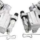 TRQ Rear Brake Caliper Set Zinc Coated Hardware Compatible with 2007-2009 Ford Focus