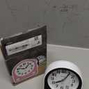 Peakeep Analog Alarm Clock Non-Ticking Silent, Optional 7 Wake-up Sounds with Volume Control, Nightlight and Snooze, AA Battery Operated (Black)