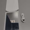 FUNTOUCH Rechargeable Travel Makeup Mirror with 72 Led Lights, Portable Lighted Beauty Mirror, 3 Color Lighting, Dimmable Touch Screen, Tabletop LED Folding Cosmetic Vanity Mirror (White)