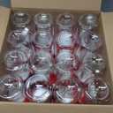 Phoncoo 16 Sets 2026 Graduation Table Decoration with LED Lights, Mason Jar Graduation Centerpieces for Tables with Grad Cap, Stickers for College High Middle School Grad Party Supplies Gifts(Red)