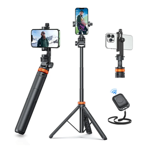 EUCOS 62" Phone Tripod, Tripod for iPhone & Selfie Stick Tripod with Remote, Extendable Phone Tripod Stand & Travel Tripod, Solidest Cell Phone Tripod Compatible with iPhone/Android