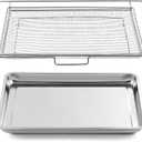 Allstare LRAL302S Air Fryer Tray Replacement for LG Oven Parts 304 Stainless Steel LG Air Fryer Basket LRAL303S 24.6 x 16.1 LG Oven Air Fryer Rack Stove Range Oven Parts Oven Shelf 1 Set