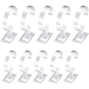 10 Pcs Watch Display Stand Holder, 4 inch/3.5 inch Clear Plastic Watch Display Stand Rack, Round Transparent Bracelet Stand Holder