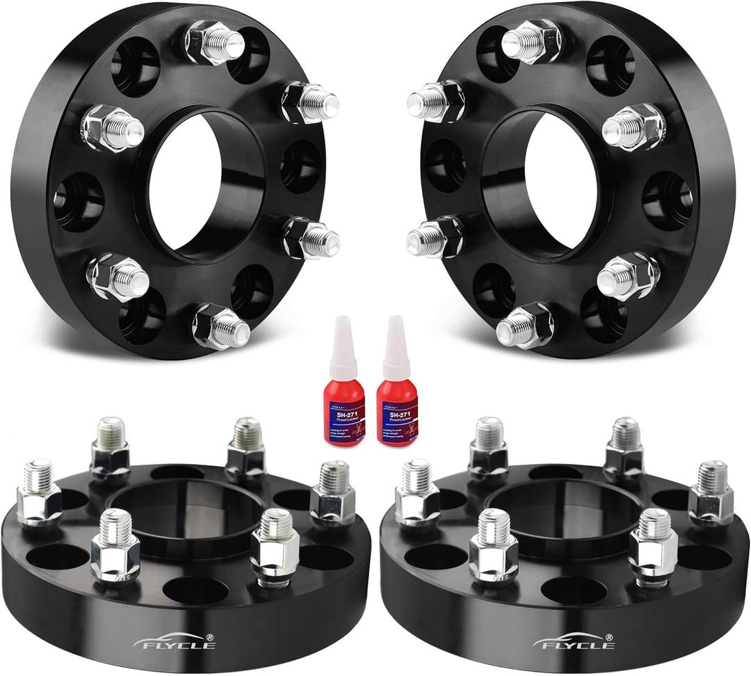 FLYCLE 6 Lug 6x5.5 Hubcentric Wheel Spacers for 1999-2026 Chevy Silverado 1500, 1.25 inch 6x139.7mm Forged Wheel Spacers 14x1.5 Studs & 78.1mm Hub Bore for Sierra 1500 Tahoe Avalanche Suburban