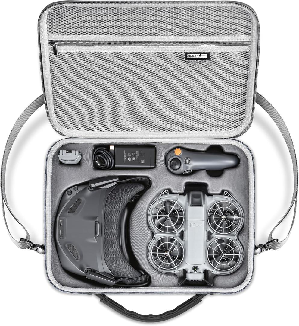 STARTRC Case for Neo 2 Accessories, Portable PU Carry bag for DJI Neo 2 Motion Fly More Combo for RC Motion 3,Goggles N3,Charging Hub