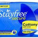 Stayfree Secure Cottony Soft Cover with Wings Sanitary Pads - Regular 18 Count, XL (Pack Of 1)