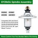 GY20454 Spindle Assembly Compatible with John Dee re LA135 LA115 LA125 LA145 LA105 LA130 D140 D130 D105 D110 L110 X110 42" 48" Lawn Mower Tractors, Replace GY20962 GY20867 GY21098 AUC15811 1-Pack