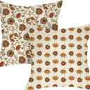 Vintage Floral Decorative Throw Pillow Covers 18 x 18 Set of 2, Retro Flower Pastoral Porch Outdoor Home Decor, Farmhouse Sofa Couch Cushion Case Housewarming Gift