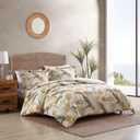 Tommy Bahama - Queen Duvet Cover Set, Cotton Bedding with Matching Shams & Button Closure, Super Soft Bedding Set (Birds of Paradise Off-White, Queen)