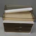 Bathroom Organizers and Storage, Makeup Organizer (Sturdy Durable Attractive), Ideal for Vanity, Countertop, Counter, Perfume, Skincare, Cabinet, Cosmetic, Dresser Organizer (Gold) (3 Drawers)