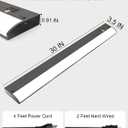 30 Inch LED Under Cabinet Light, Plug in Kitchen Lighting, 3CCT Selectable (3000K/4000K/5000K), CRI94 High Color Accuracy, Linkable, Slim Design Dimmable, Black