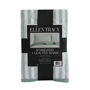 Ellen Tracy Stripe Single Standard Quilted Sham 20 x 26 Inch