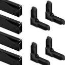 Prime-Line PL 7791 Screen Frame Kit, 5/16 in. x 3/4 in. x 36 in., Aluminum, Matte Black Finish, Includes Vinyl Spline and Matching Plastic Square-Cut Corners (1 Kit)