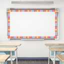 2 x 32.8Ft Groovy Happy Face Bulletin Board Border Colorful Smile Face Die Cut Trim Border Roll for Back to School Classroom Chalkboard Wall Decor