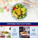 JOLLY CHEF 160 Count Paper Bowls 20 oz Soak Proof, Heavy Duty Printed Disposable Bowls Bulk for Dinner or Lunch (Blue)