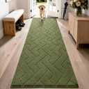 PURRUGS Hallway Runner Rug, 24" x 84", Sage Green
