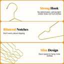 12 Inch Gold Kids Baby Hangers 30 Pack, Strong Metal Toddler Hangers for Closet, Space Saving Children Hangers for Clothes Coats Pants (Gold, 30)