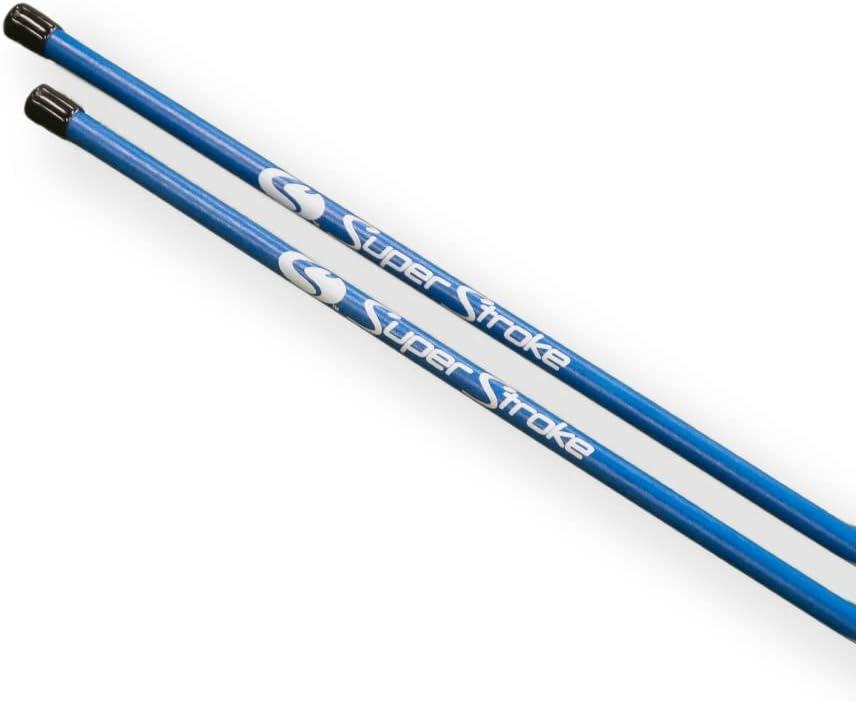 SuperStroke Golf Alignment Sticks 45" Fiberglass Rods, Full Swing Training Aid Kit, Help's with Posture Correction and Shot Accuracy (Blue)