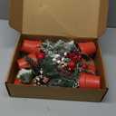 winemana Mini Christmas Tree Table Decorations, 6 Pcs Small Artificial Tree with Pine Cones & Red Berry, Holiday Tabletop Centerpiece for Home Kitchen Room Mantel Winter Party Decor