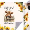 Highland Cow Gifts for Women, Highland Cow Themed Decor Stuff Makeup Bags, Cute Birthday Gifts for Cows Lovers