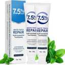 Nano Hydroxyapatite Toothpaste 7.5% (FluorideFree), Remineralizing & Enamel Protection, Dentist Recommended for Sensitive Teeth & Kids, Refreshing Mint Whitening Toothpaste (2Pack, Mint)