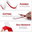 0.25" x 0.25" Slim Quarter Round Molding,20FT Self Adhesive Flexible Trim for Small Gaps, Countertop Wall Seam, Window Sill, Desk & Cabinet Edge, Peel and Stick Finishing Strip