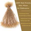 EV&ET Sister Locs Extesnions Human Hair, 0.2cm 40 Strands Thickness Micro Locs Curly Tips,100% Virgin Human Hair Dreadlock Extensions,Soft Interlock Dreads Can Be Dyed Bleached(#27,0.2cm,10inch,40s)
