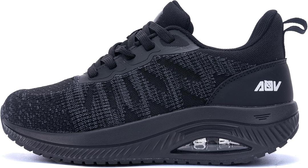 Women's Walking Shoes with Arch Support Plantar Fasciitis Relief Athletic Tennis Sneakers for Gym Workout Exercise US 6.5-11 (Black/Black) Women's Walking Shoes with Arch Support Plantar Fasciitis Relief Athletic Tennis Sneakers for Gym Workout Exercise US 6.5-11 (Black/Black)