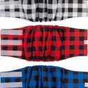 CuteBone Dog Diapers Male Washable Belly Band for Male Dogs Wraps 3pcs a Pack DM27XL