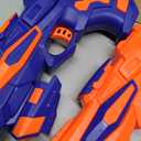 2 Pack Blaster Guns Boys Toy-with 60 Soft Foam Darts Bullets& 2 Wrist Bands-Valentines Gifts for Kids Hand Gun Toys Party Supplies for 3,4,5,6,7,8,9 Years Kids