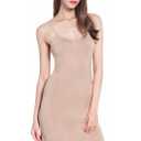 Coreal Full Slip For Women Under Dress Adjustable Spaghetti Strap Knee Length Slips Undergarment Nightwear M