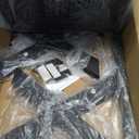 IBUYKE Small 12" H Footrest Stool, Square Linen Foot Stool with Metal X-Leg, Multi-Use as Small Side Table, Step Stool for Living Room, Bedroom, Entryway, Office, Blue Gray WBD011L