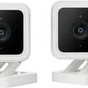 Cam v3 Security Camera for Pets, 1080p Color Night Vision Motion & Sound Detection Indoor/Outdoor Home Security Camera, Compatible with Alexa & Google, 2-Pack White