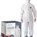 Medical Nation Hazmat Suits Disposable | 25 Pack | Protective Coveralls with Attached Hood and Boots | Heavy Duty Full Body Painters Suit for Adults - Breathable & Water Resistant | Extra Large