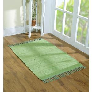 Cotton Rag Rug 24''x36''- Multicolor Chindi Rug - Hand Woven Washable & Reversible for Living Room Kitchen Entryway Rug Rag with Tassel