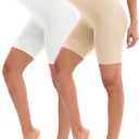 INNERSY Women's Slip Shorts for Under Dresses High Waisted Shorts 2-Pack (M)