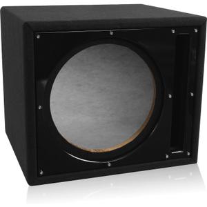 BELVA BBX112BK 1.842 cu ft. Single 12" Ported Car Subwoofer Box Enclosure with Custom Black Baffle