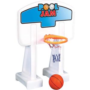 SWIMLINE Pool Basketball Hoop Poolside Game POOL JAM Heavy Duty With Plastic Rim For Kids & Adults Swimming Splash Hoops Games With Midsize Water Basketball, Toy For Pools, Outdoor Summer Hoops 9189M